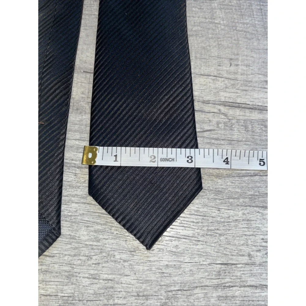 Broletto Black Diagonal Jacquard Silk Tie